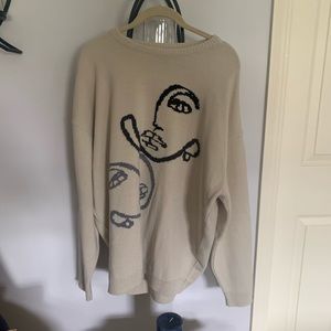 Graphic Cream Sweater